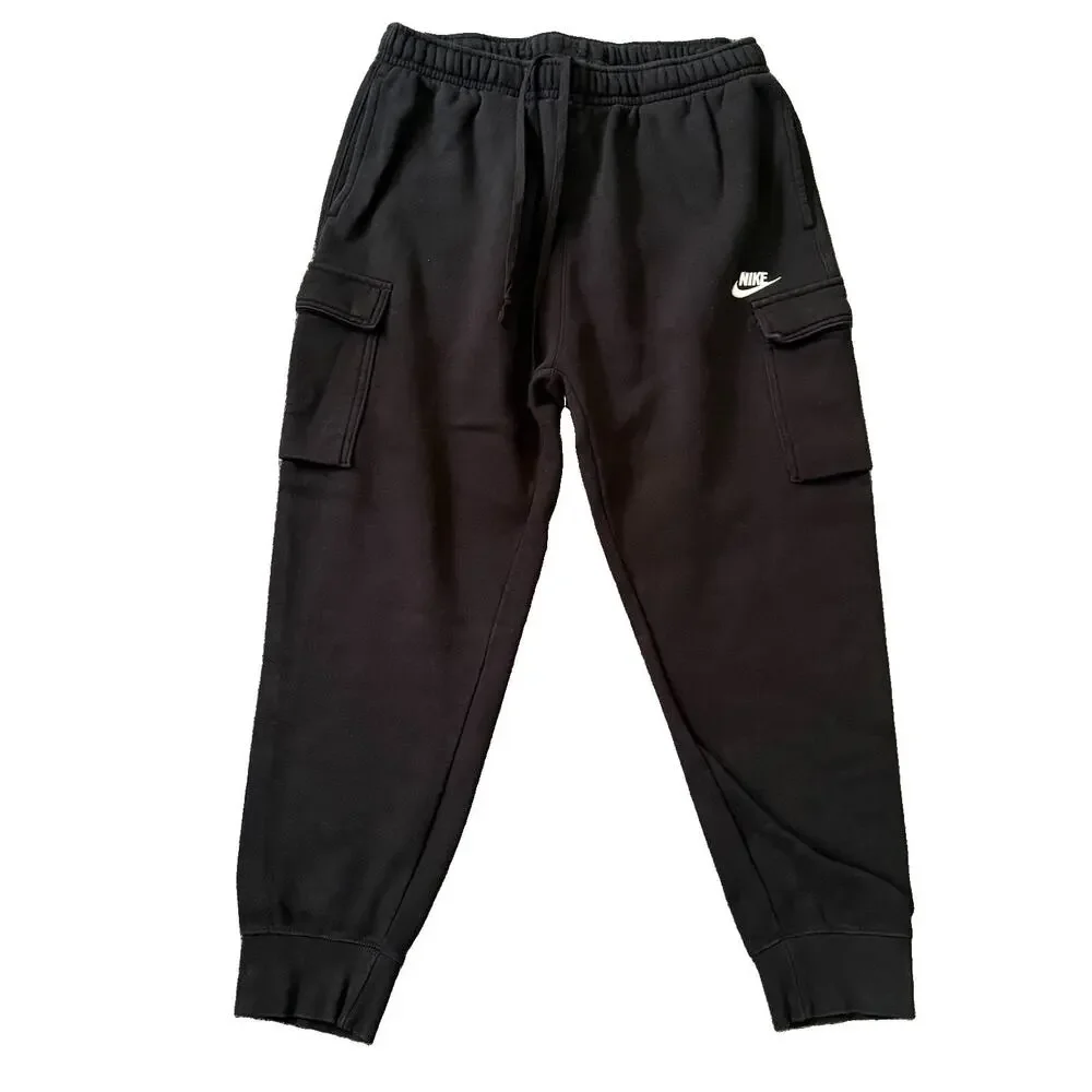 Nike Mens Sportswear Club Fleece Cargo Sweatpants Black XL Joggers CD3129-010